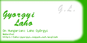 gyorgyi laho business card